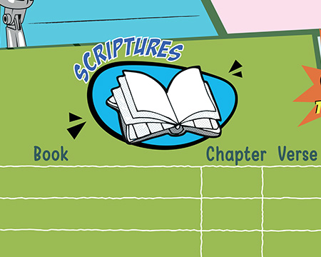 Scripture tracker in the workbook