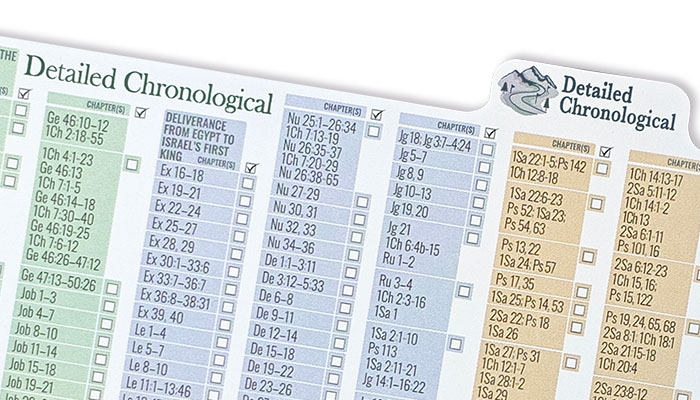 Detailed Chronological Bible Reading Schedule