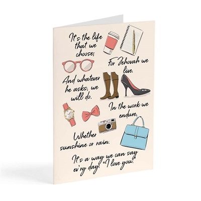 The Life of a Pioneer | Greeting card for JWs